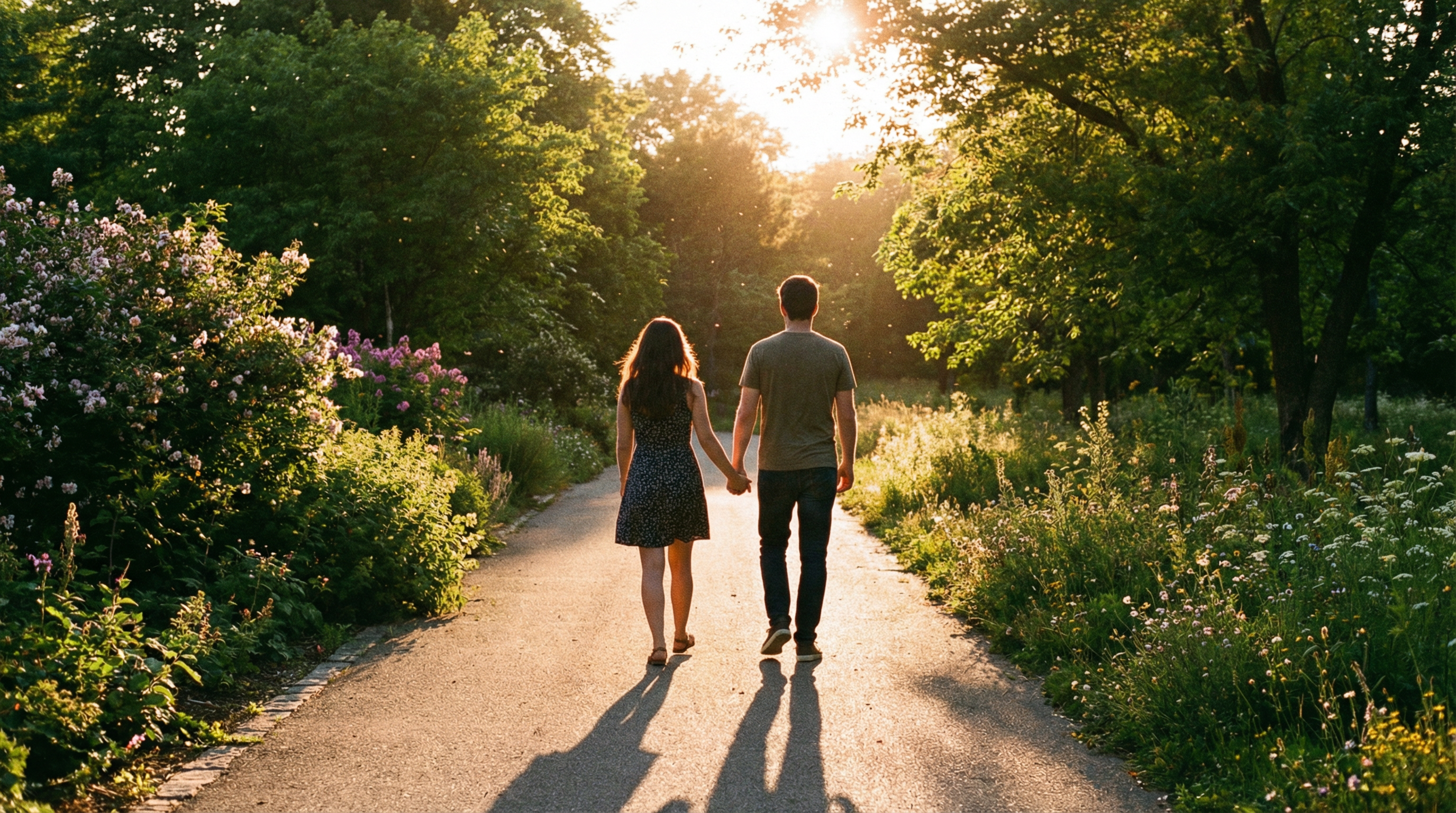 Couple walking together