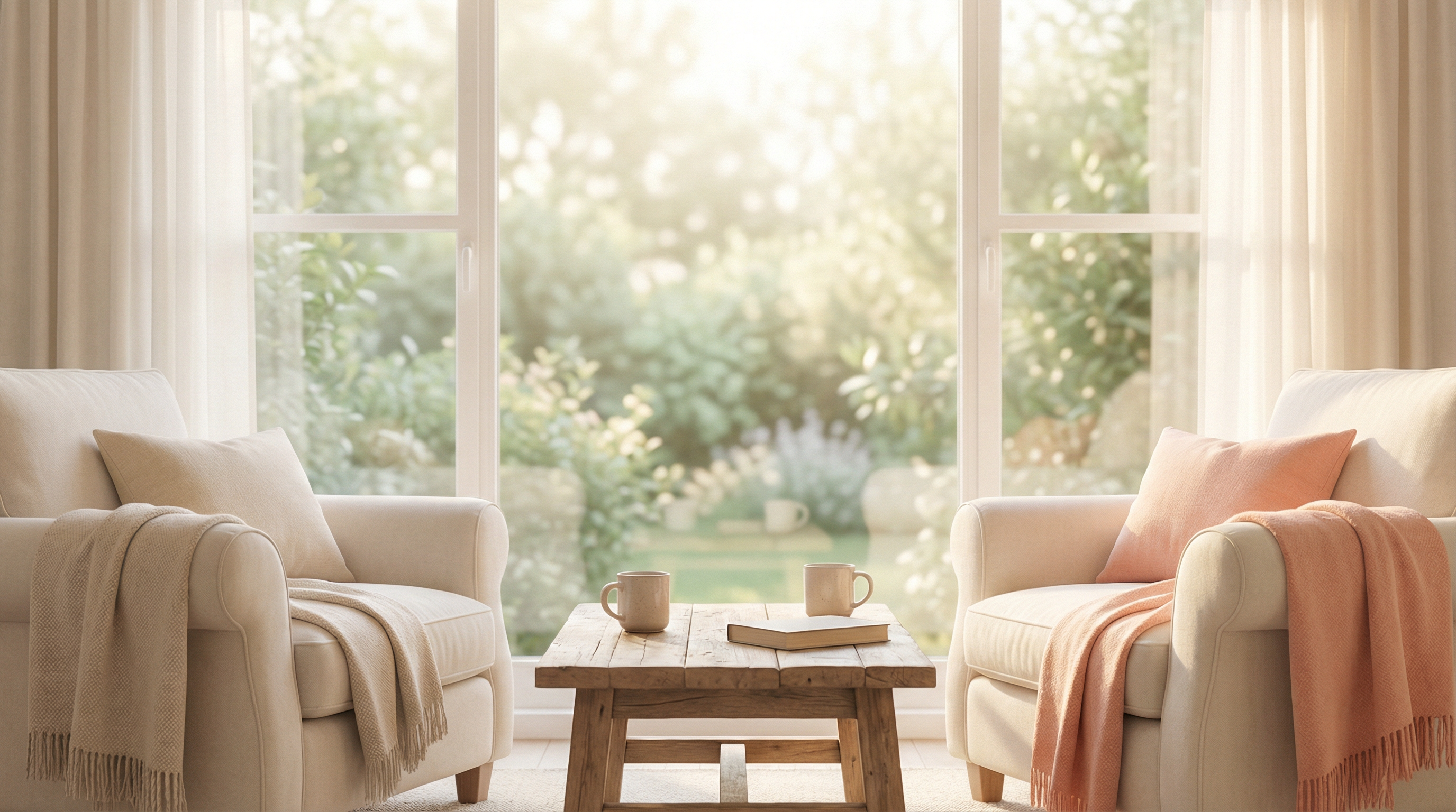 Peaceful living room setting